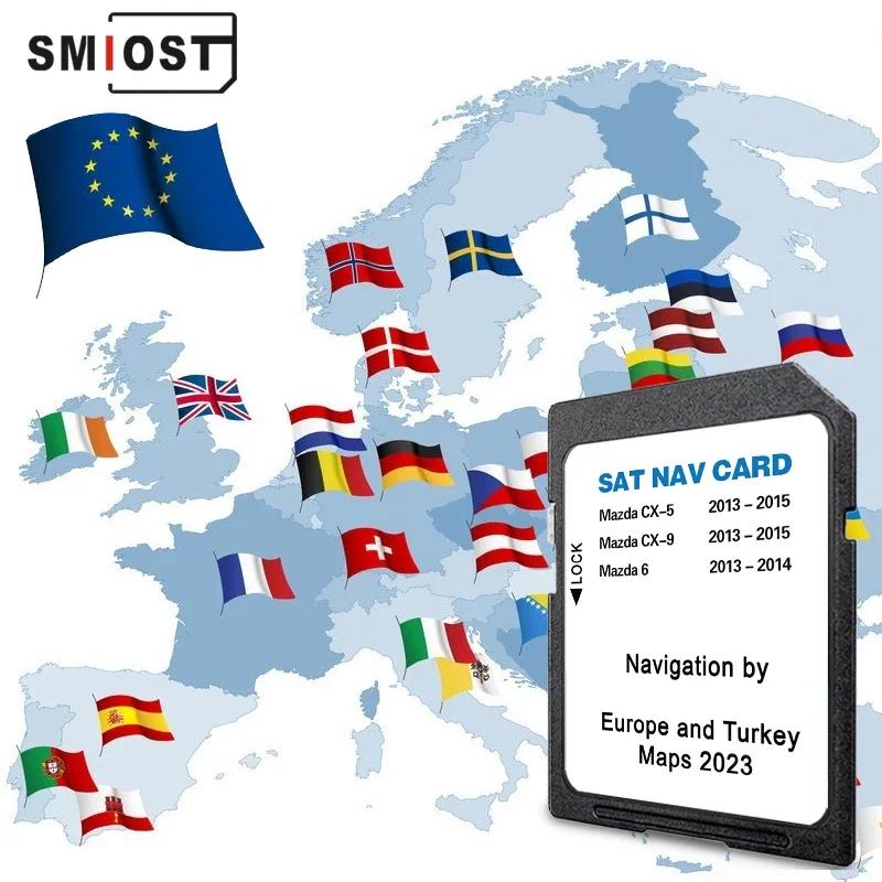 SMIOST ޸ ī ̼ SD ī,  6 CX5 CX9 2022-2023, 8GB  EU Ű GPS   ī, ̼ Ʈ Ʈ